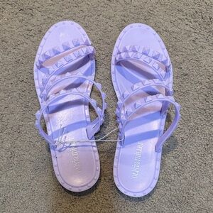 Olivia Miller Lavender Studded Sandals